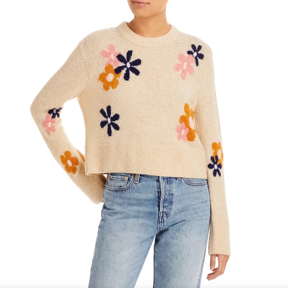 Rails Anise Floral Intarsia Sweater